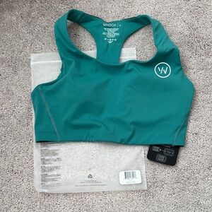 NWT Whoop sports bra teal green M medium brand new with tags